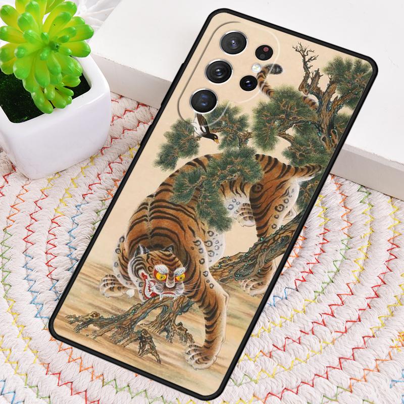Японский Тигр Мягкий Силиконовый Чехол Для Телефона Для Samsung Galaxy note 10 pro S26 S25 S24 S23 S22 S21 Plus S25Ultra Capa Чехол
