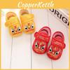 Tiger Head Baby Shoes With Silk Upper For Toddler Learning And Antislip Grip