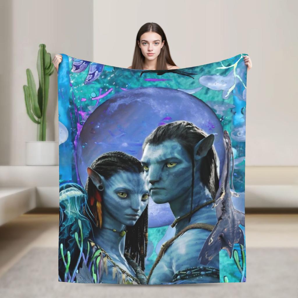Films Avatar Blanket Soft Warm Print Plush Throw Blanket For Boy Girl Outdoor Flannel Bedspread Bed Cover