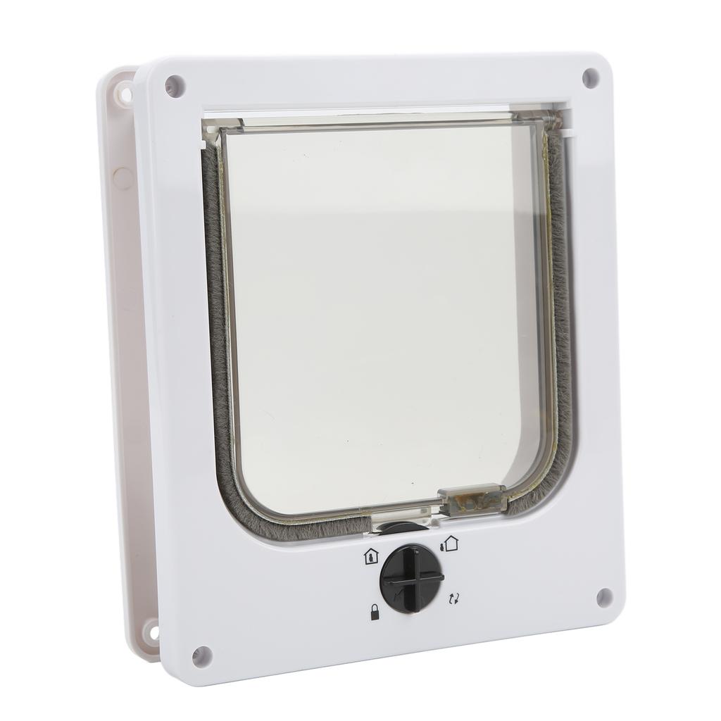 Cat Door Weatherproof 4 Modes Rotary Switch Control Interior Exterior Cat Door for Pets CatsXL