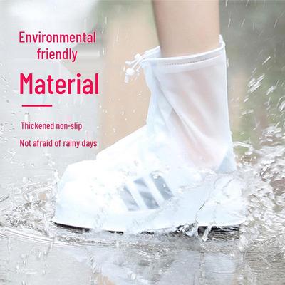 Унисекс Водонепроницаемые Нескользящие Резиновые Сапоги: Утолщенные, износостойкие силиконовые бахилы для взрослых и детей с высоким голенищем