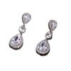 Bridal High-end Earrings Temperament Elegant Water Drop Zircon Stud Earrings European and American Cross-border Fashion Women's Exquisite Earrings