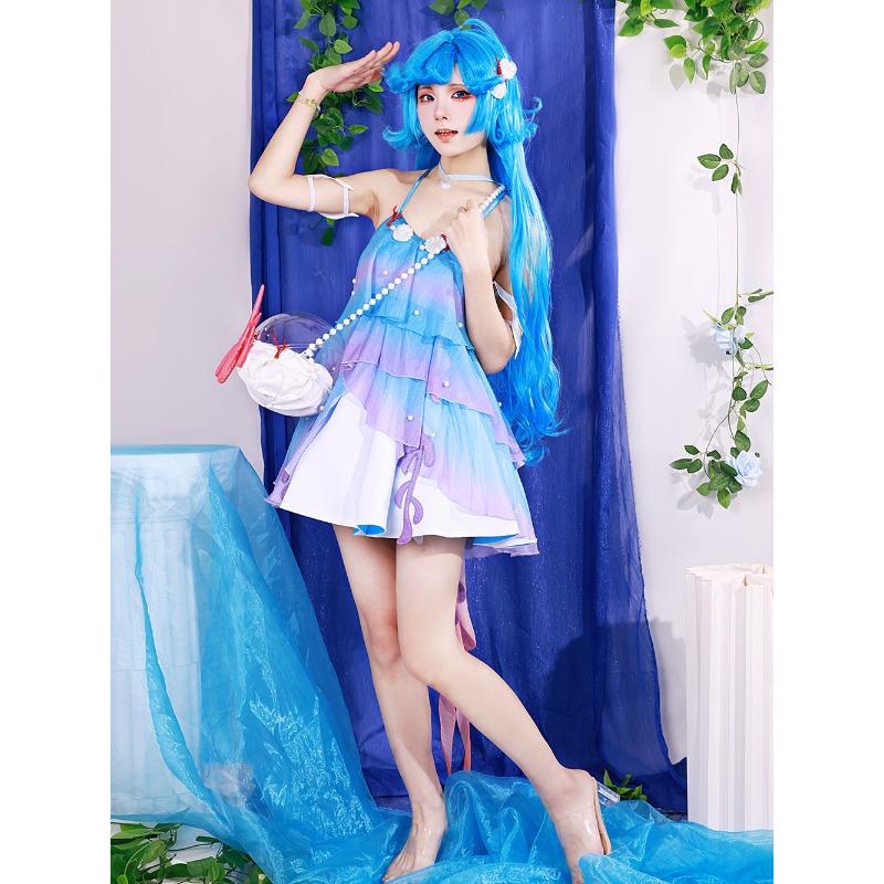 Honor of Kings Doria Cosplay Costume, Mermaid Doria Anime Game Women Full Set