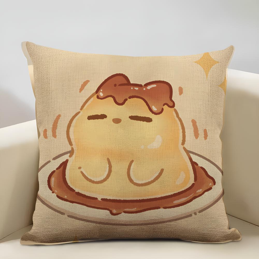 Animal-shaped Desserts Cushion Cover Household Decoration Linen Sofa Cushion Cover: Skin-Friendly & Breathable With Invisible Zi