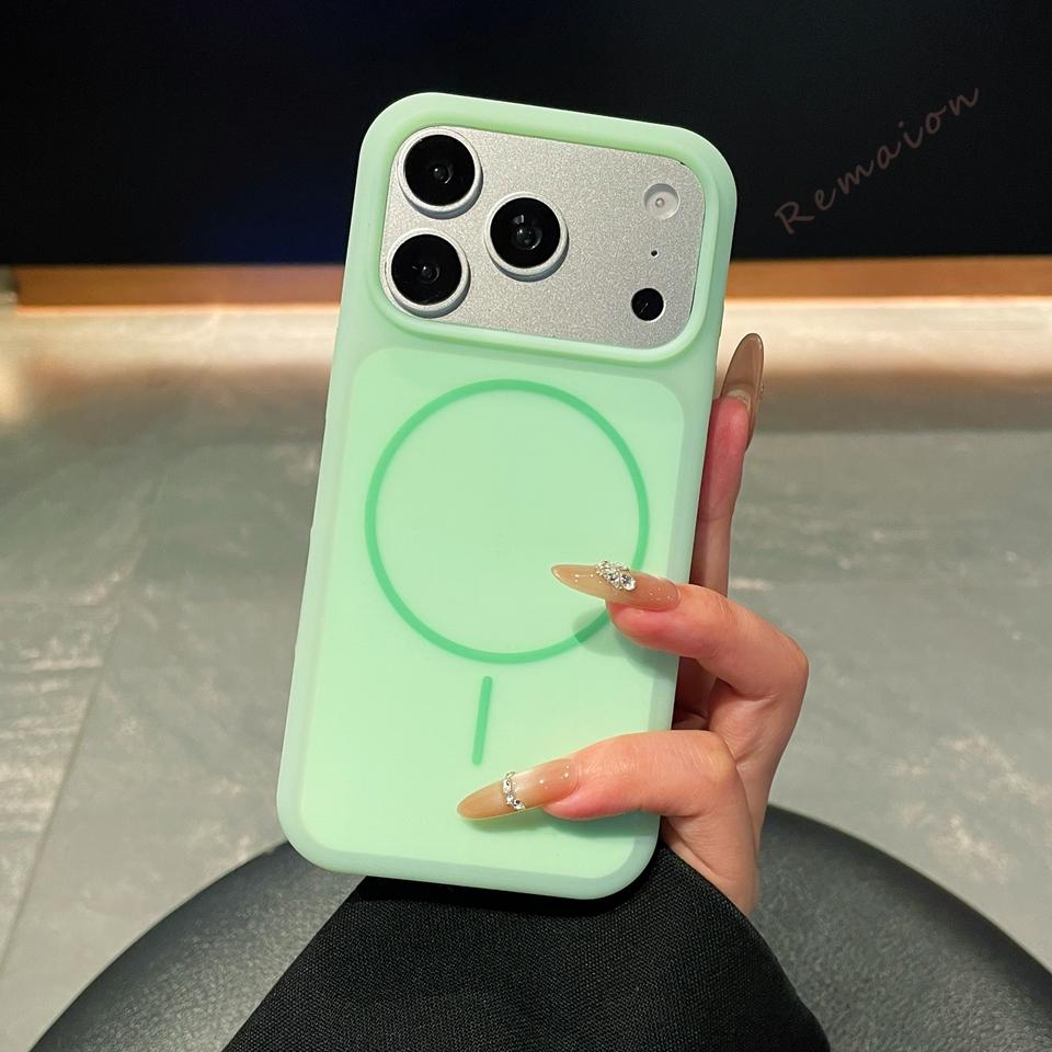 Magnetic Official Clear Phone Case for For Iphone 1 16 17 Pro Max 16Pro 17Pro Liquid Silicone Shockproof Protector Cover