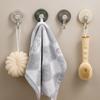 5Pcs Plastic Suction Cup Hook Punch Free Wall Hooks Creative Shower Towel Rack  Bathroom