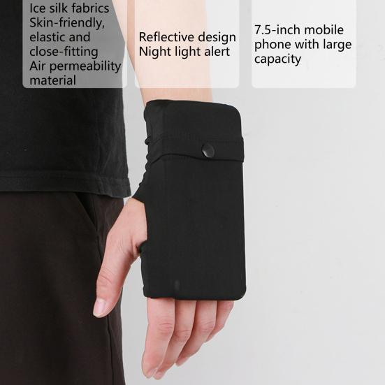 Сумка на запястье Универсальная Большая Вместимость Портативная Мини Повязка на Запястье Спортивная Сумка Телефон Ключи Запястье