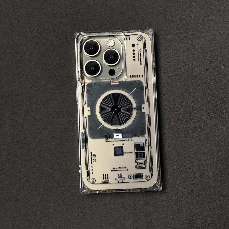 Усовершенствованная сенсорная плата для чехла телефона iPhone 16 Pro Max 15 Pro 14 Plus 11 блок из ледяного кристалла 13 личность 12 мягкий