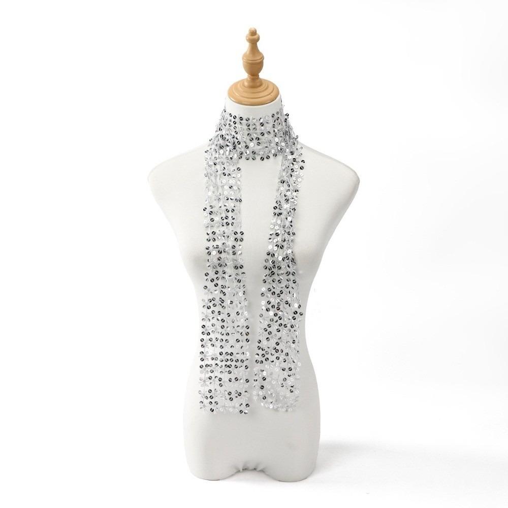 Sequins Belly Dancing Scarf Flower Shape Waist Chain Neck Wrap Sequin Scarf  Belly Dancing Belt