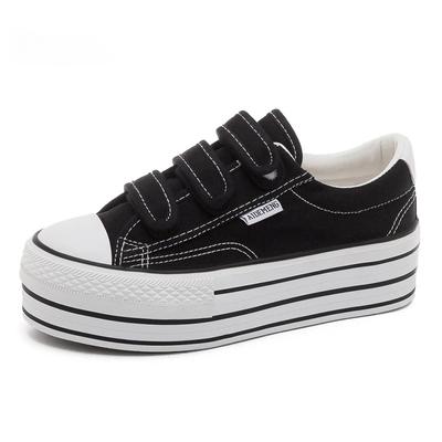 Модные женские парусиновые туфли, увеличивающие рост на 8 см, низкие женские кроссовки, повседневные женские туфли из вулканизированной кожи, классические студенческие туфли Zapatos