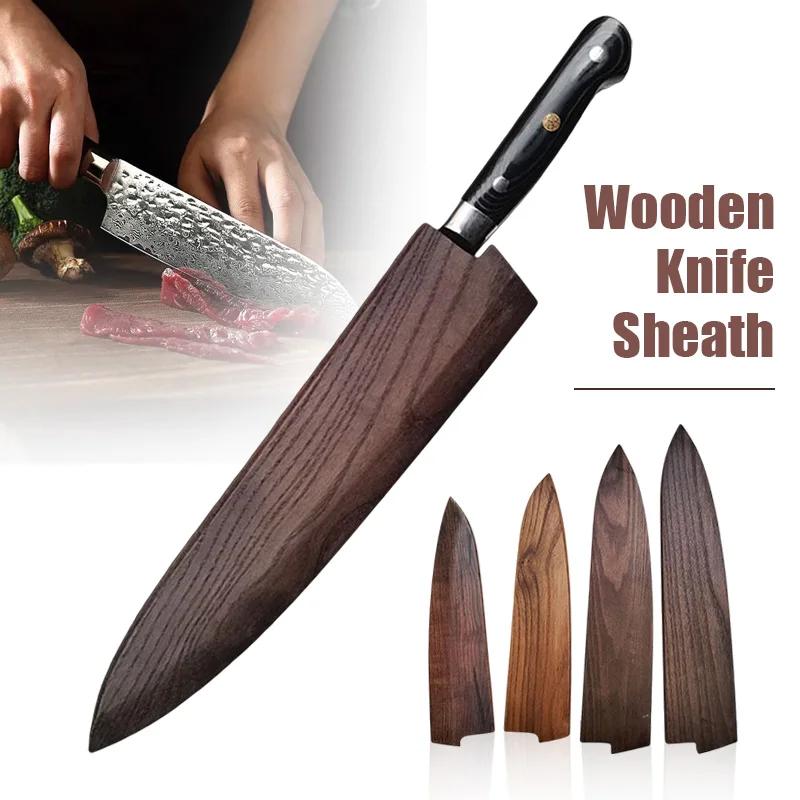 Профессиональный японский чехол для шеф-ножа Gyuto/Santoku/Willagi, защитный деревянный ножны, кейс для хранения ножей суши-шефа