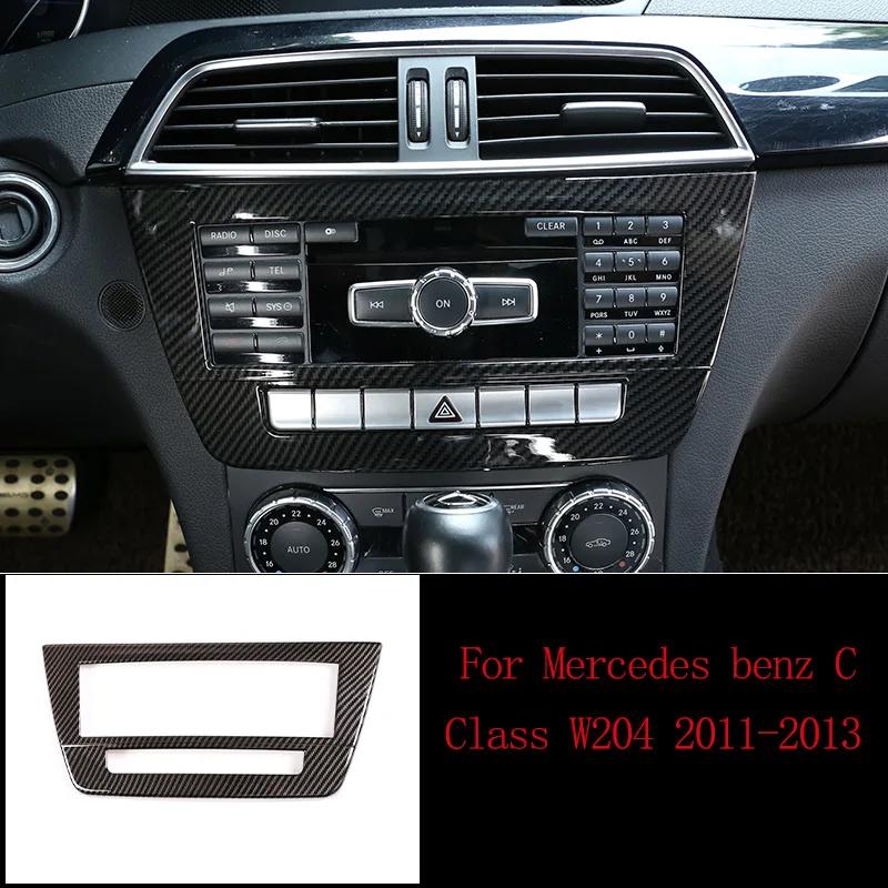 Наклейки для отделки салона автомобиля из углеродного волокна для Mercedes benz C Class W204 C180 C200 2007-2013 Аксессуары