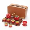 Jiakangming Red Ceramic Travel Tea Set