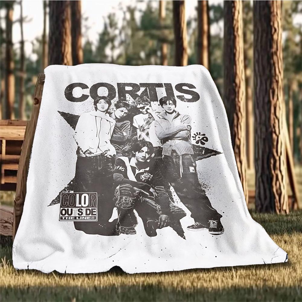 1 шт. Персонализированное фланелевое одеяло Cortis для улицы, Мягкое, Легкое, Персонализированное фланелевое одеяло, Цифровая печать,