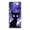 Мультяшный милый кот Арт мода Чехол для телефона Для Samsung Galaxy S24 S23 S22 S20 Ultra S21 FE 5G S10 S9 Plus S10E S8 Прозрачный чехол