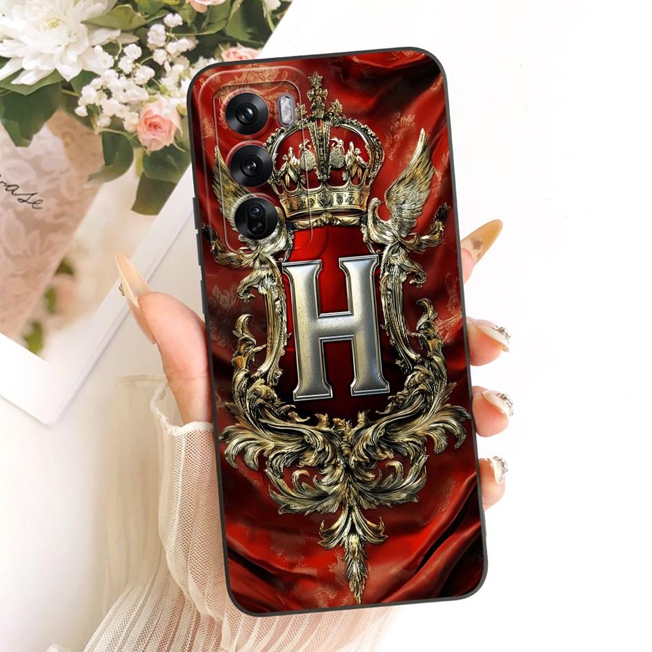 For OPPO Reno 12 Case Reno 12 Pro Cover CPH2625 CPH2629 Fashion Letters Crown Soft Matte Silicone Fundas For Reno12 Pro 5G Shell