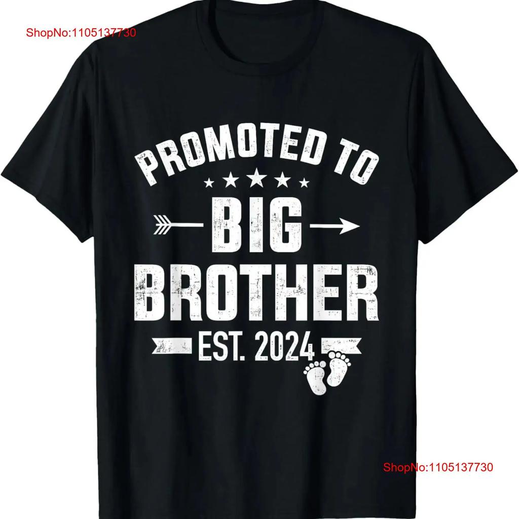 Promoted To Big Brother Est 2024 For Pregnancy Or New Baby T Shirt Vintage Washed Versatile Breathable Comfortable