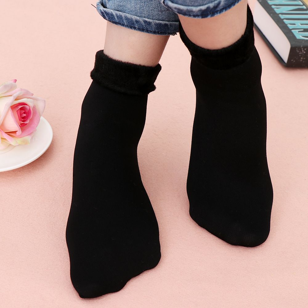 Women Thermal Snow Boots Thicken Socks Velvet Floor Stocking Cashmere Wool Hosiery