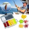 Soft Fishing Lures Kit Vibrant Color Realistic Looking Mini Size Artificial Worms Fishing Bait with Storage Case