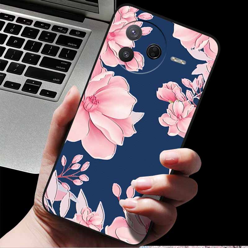 Для Xiaomi Poco F7 Pro/ Poco F7 Ultra 5G 3D Рельефный Цветок Тиснение Мягкий Силиконовый Задний Чехол-Крышка для Poco F7 Pro Ultra Рельефный Чехол