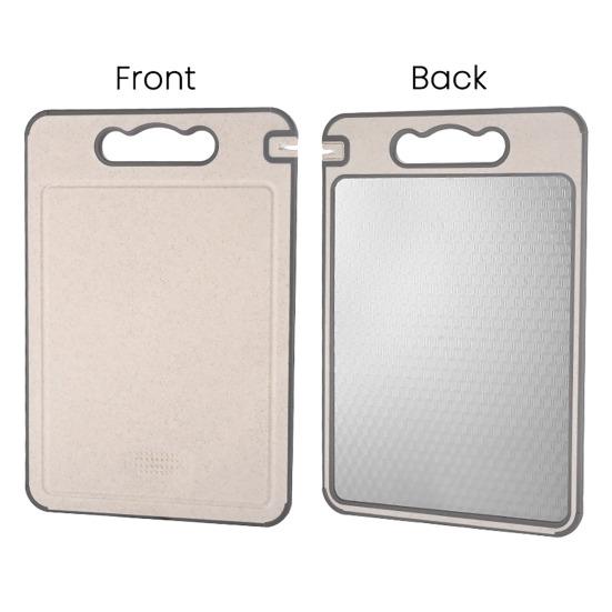 Двусторонняя разделочная доска с ручкой Разделочная доска из нержавеющей стали для мяса