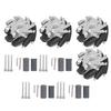 4PCS 60mm Omni Directional Wheel Aluminium Smart RC Robot Left Right DIY Wheel Components with Rubber Roller