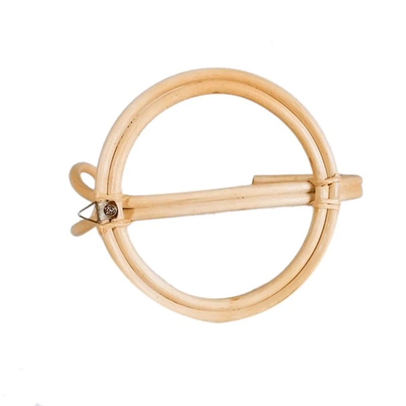 Natural Rattan Clothes Hook Retro Clothes Hanger Simple Homestay Storage Organizer Bedroom Closets Decorative Storage Hook