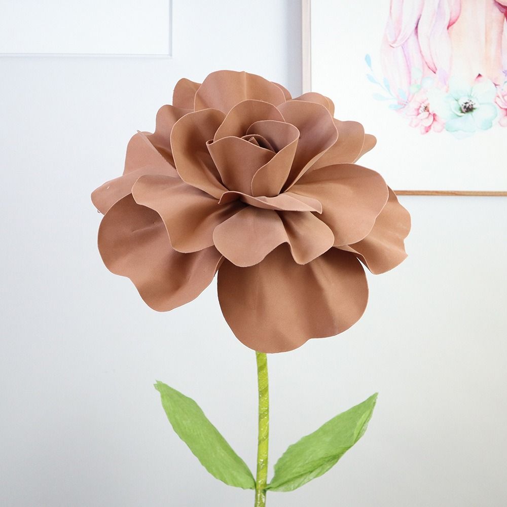 50 см крупномасштабный цветок розы из полиэтилена, гигантские цветы ручной работы, новый искусственный цветок розы
