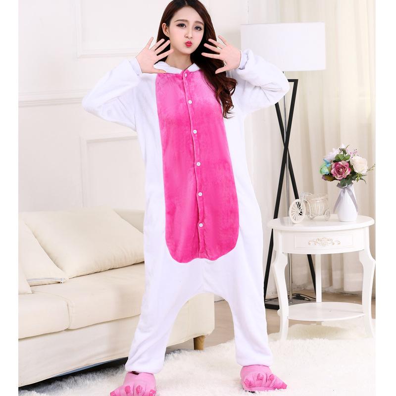 Мужской и женский комбинезон с рисунком из мультфильма, унисекс, фланелевая домашняя одежда с капюшоном, свободная повседневная одежда для отдыха