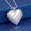 New 925 Sterling Silver Necklace Photo Frame Can Open Pendant for Women Fashion Noble Wedding Jewelry Party Gifts Snake Chain