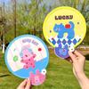 4Pcs Mini Cute Folding Fan Plastic Round Pocket Fan Creative Foldable Round Fans  Kids Gift
