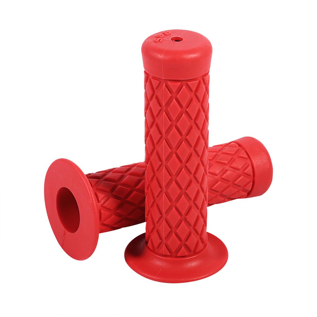 22mm 7/8"   Vintage Soft Rubber Handle Bar Hand Grips For Motorcycle Dirt Bike Black