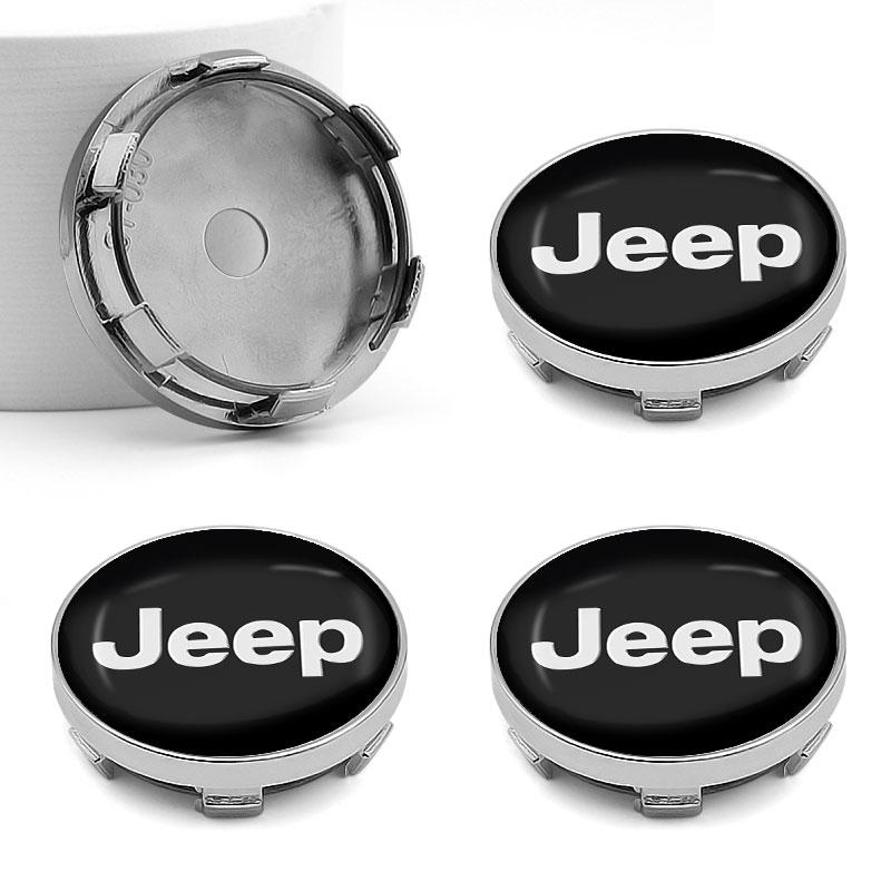 4 шт. 60 мм Колпачок ступицы центра колеса автомобиля Автоаксессуары для Jeep JK Gladiator Compass Renegade Grand Cherokee Wrangler