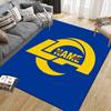 Custom Name,Los Angeles Rams Home Sofa Decoration for Living Room & Bedroom, Non‑Slip Play Flannel Floor Mat for Game Room