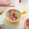Cartoon Ceramic Handle Bowl