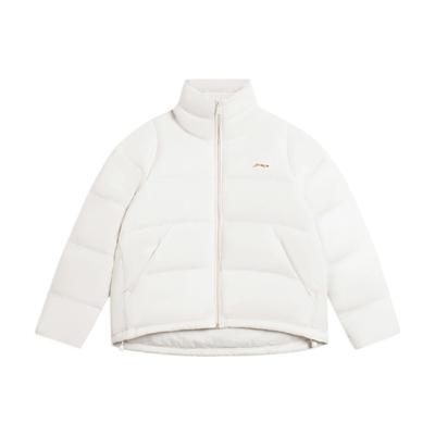 Подкладка Фитнес Серия однотонный логотип принт молния пуховик женские куртки белый AYMS028-1