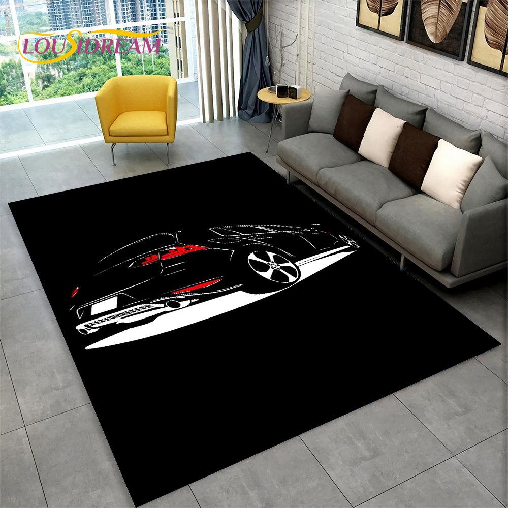 3D коврик для гоночного автомобиля, большой ковер для дома, гостиной, спальни, дивана, коврика, декор, детский кухонный нескользящий коврик для пола