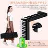 TERENCE Electronic Piano 61-Key Folding Portable Rechargeable Beginner Keyboard Piano with Touch Response, Metronome/Recording/Program