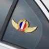 Delicate Car 3D Ornamental Waterproof Sticker Anti-rust Wing Crown National Flag 3D Emblem for Automobile