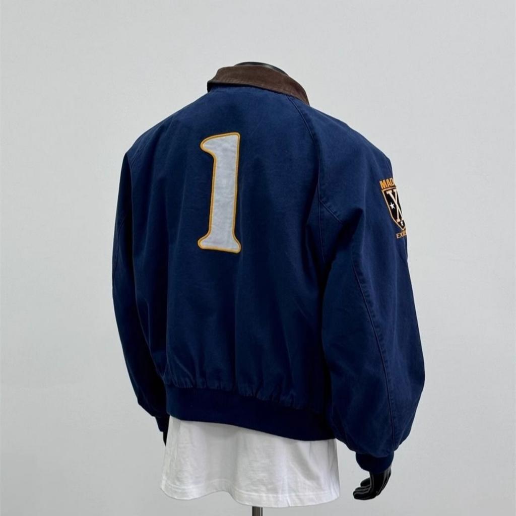 Куртка-бомбер ZYLLO в стиле американского ретро-винтажа с вышивкой и молнией, модная, в стиле хип-хоп, с отложным воротником, в стиле 2000-х, уличная одежда, свободный крой, повседневная.