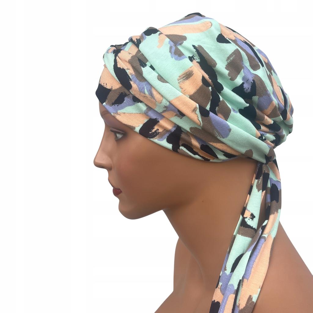 Turban Damski Benay Wek-443 Stylowa Chusta Wiązana Także Po Chemioterapii
