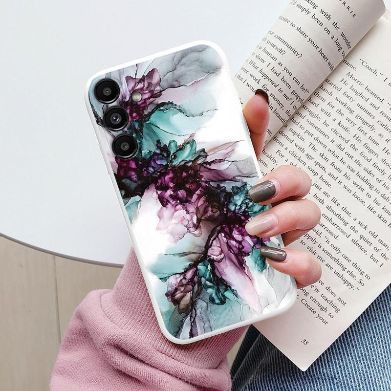 Чехол для Samsung A54 5G Задняя крышка Защитный силиконовый Funda Модный Мраморный Каменный Текстурный Coque Для Galaxy A56 A16 A26 A36 A17