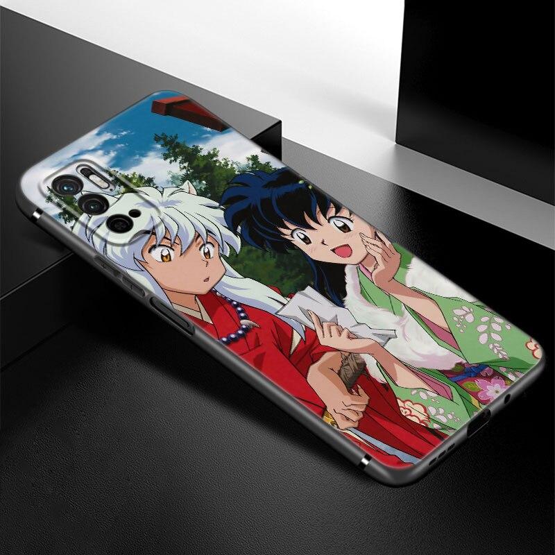 Anime Inuyasha Phone Case For Xiaomi Redmi Note 7 8 8T 9 9S 10 10S 10T 11 11S 4G 11E 11T Pro 5G Soft TPU Black Cover