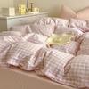 Checkerboard Bedding Set No Comforter Quilt Duvet Cover Pillowcase Flat Sheet Single Queen Size Polyester Bedclothes