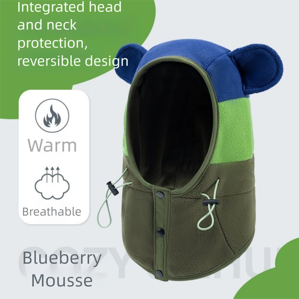Thickened Kids Winter Hats Windproof Balaclavas Hats Scarf Set  Outdoor