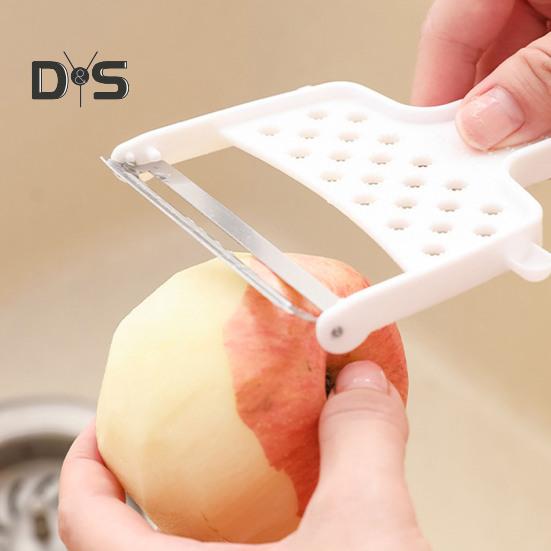 Ручная овощечистка с удобной ручкой, устойчивая к коррозии, прочная тыква, фиолетовый инструмент для затирания картофеля
