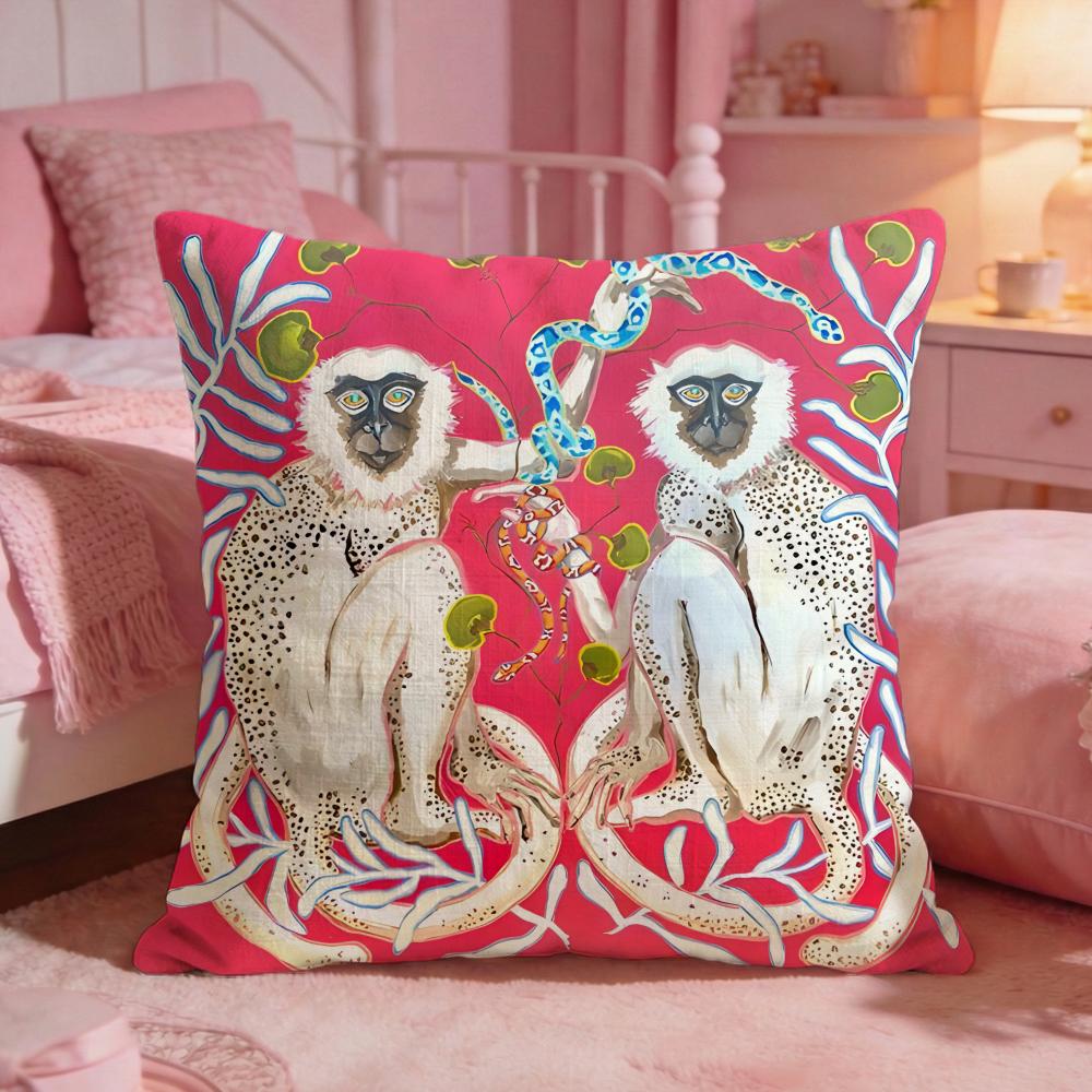 PPaige GGemmel MMonkey Cushion Cover Premium Comfort Reversible Pillow Cove Two In One Design For Any Room Car Interior