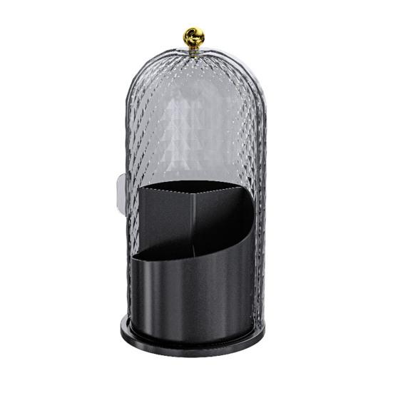 Держатель зубной щетки с крышкой, органайзер для хранения косметики, пылезащитный вращающийся на 360 градусов держатель для зубной щетки и кистей для макияжа