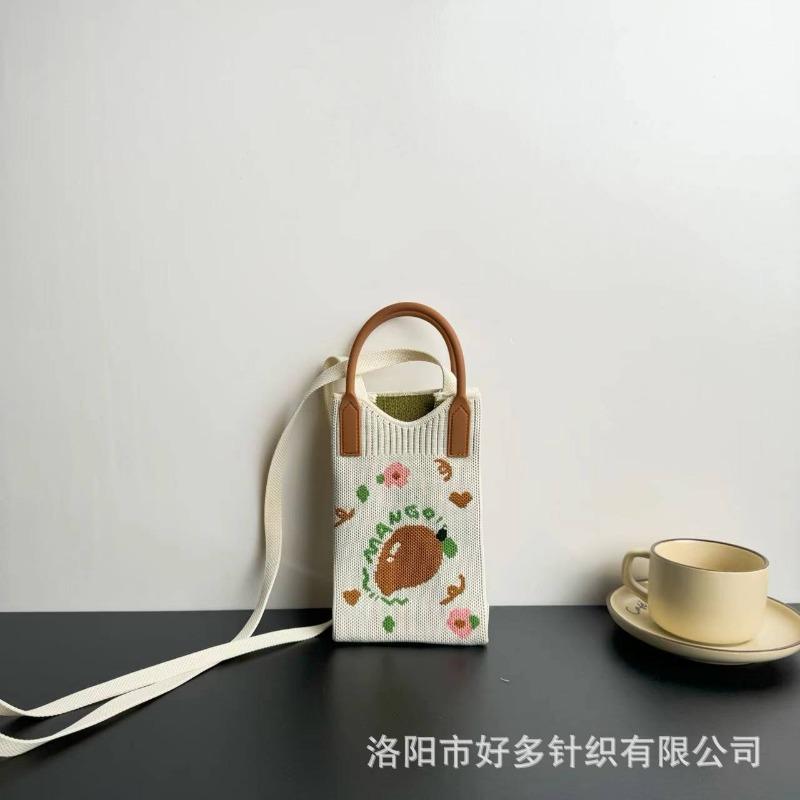 Премиальный сенсорный ns сумка для мобильного телефона новая мультяшная вязаная сумка дофаминовая ниша универсальная сумка-мессенджер через плечо сумочка