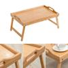 Folding Table Bamboo Bed Desk New Breakfast Dessert Tray  Bedroom